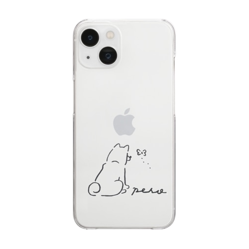 柴犬ペロ Clear Smartphone Case