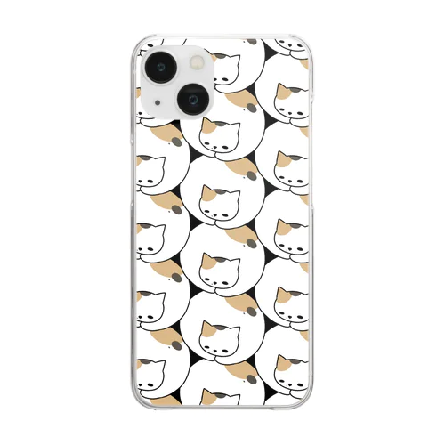 まんまるねこ Clear Smartphone Case