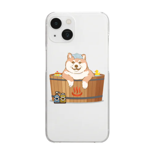 しばいぬ温泉最高くん Clear Smartphone Case