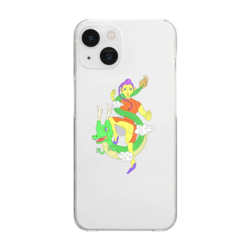 ドラゴンガール Clear Smartphone Case