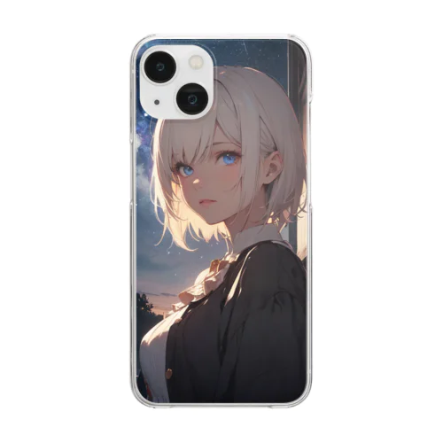 星空の少女 Clear Smartphone Case