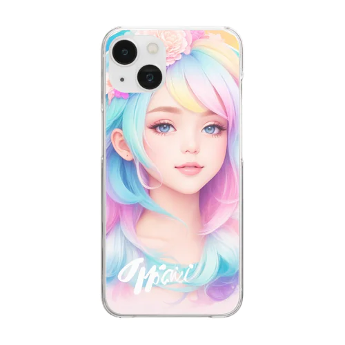 PASTEL COLOURS GIRL Clear Smartphone Case