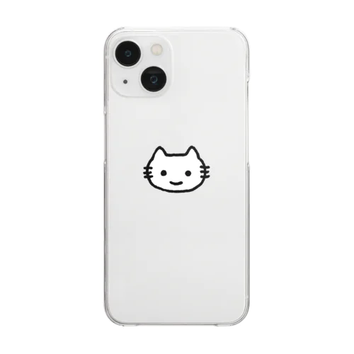 挑戦するねこ_クリアスマホケース Clear Smartphone Case