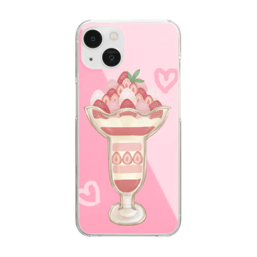 ストロベリーパフェ2(透過なしバージョン) Clear Smartphone Case