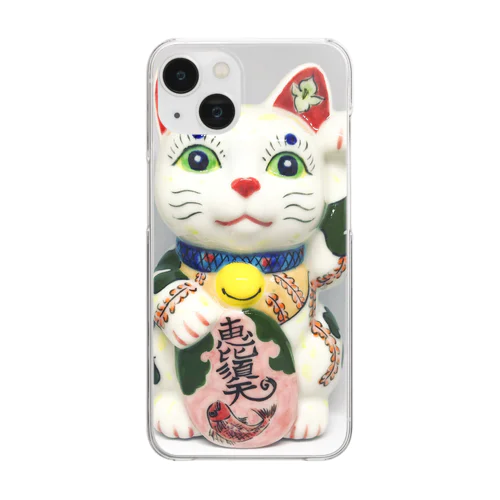 招き猫・恵比寿天 Clear Smartphone Case