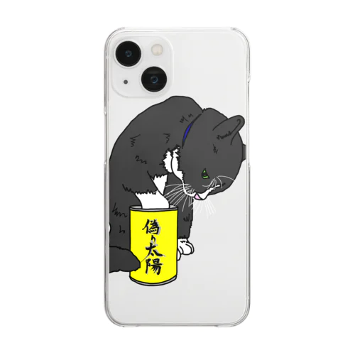 白足袋福蔵 (食いしん坊 Ver.) Clear Smartphone Case