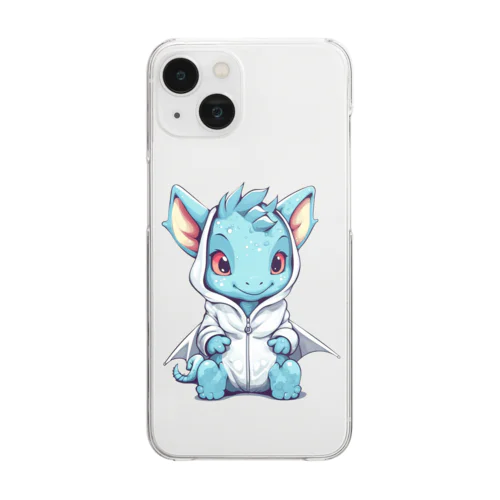 パーカーを着ているドラゴン Clear Smartphone Case