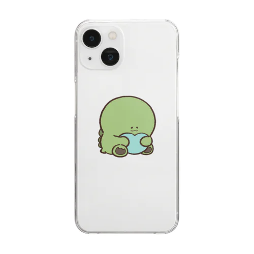 抱っこかいじゅう。(水色) Clear Smartphone Case