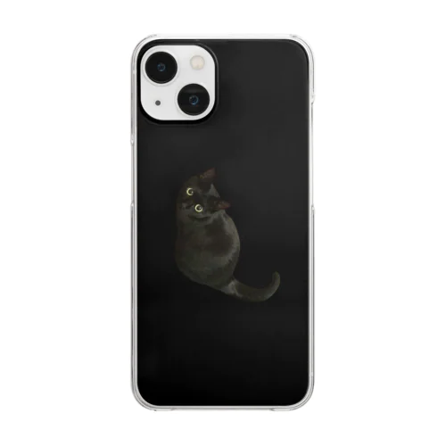 黒猫好きのためのクリアスマホケース Clear Smartphone Case