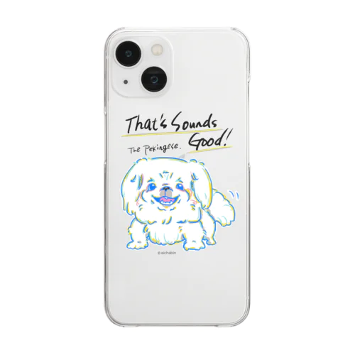 ふんわりペキニーズ〜シティポップカラー〜 Clear Smartphone Case