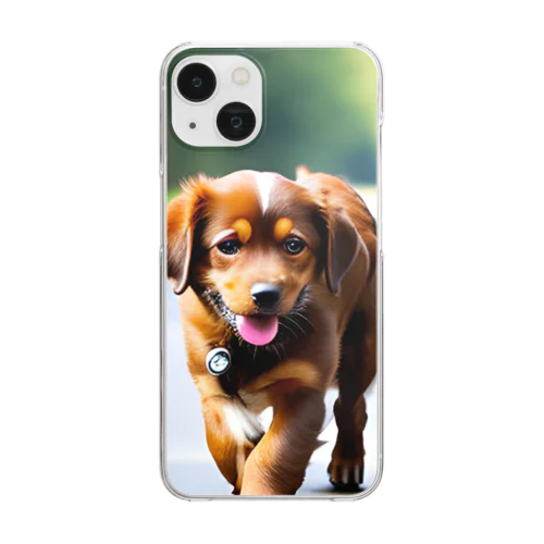 茶色の犬 Clear Smartphone Case