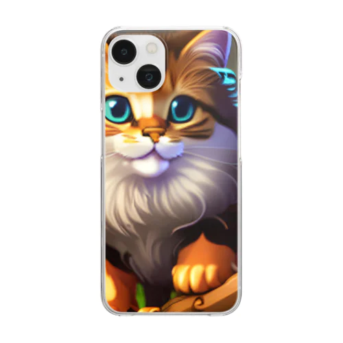 可愛い猫の Clear Smartphone Case