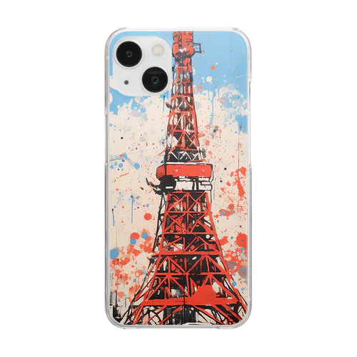 晴天と雲と東京と。 Clear Smartphone Case