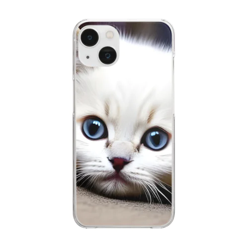 猫の安らぎ Clear Smartphone Case