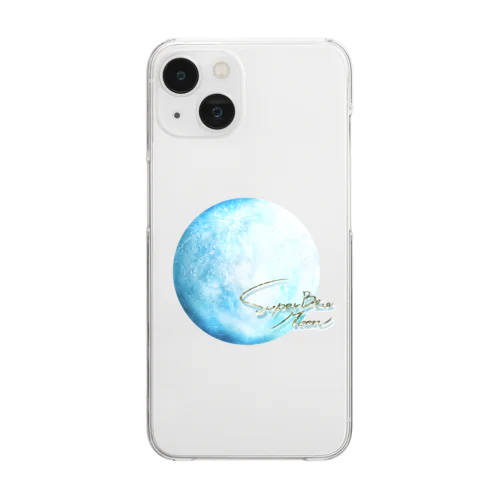 スーパーブルームーン Clear Smartphone Case