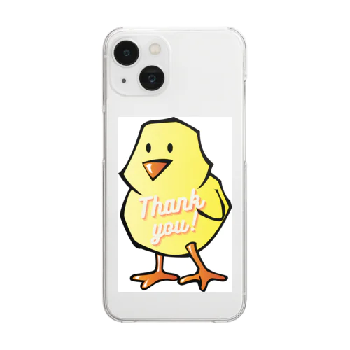 ひよこのイラストグッズ Clear Smartphone Case