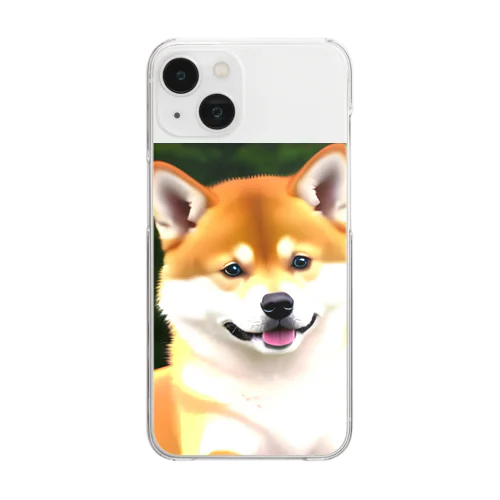 柴犬の子犬　可愛いアニメーション Clear Smartphone Case