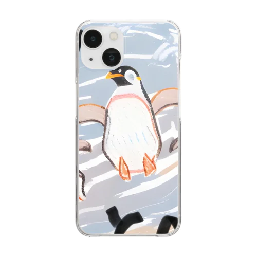 空飛ぶペンギン Clear Smartphone Case