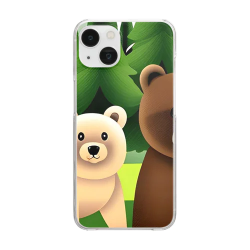 森の熊さん Clear Smartphone Case
