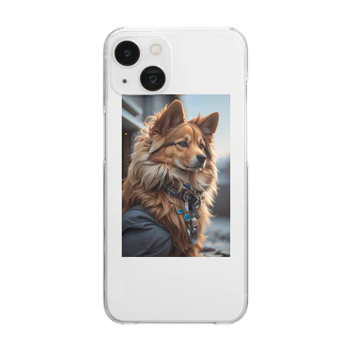 凛々しい犬 Clear Smartphone Case