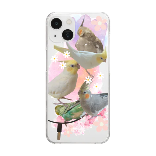 セキセイインコ&オカメインコ Clear Smartphone Case