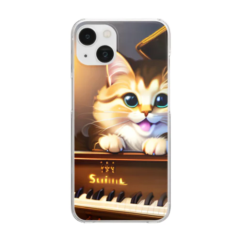 子猫ピアニスト-1 Clear Smartphone Case