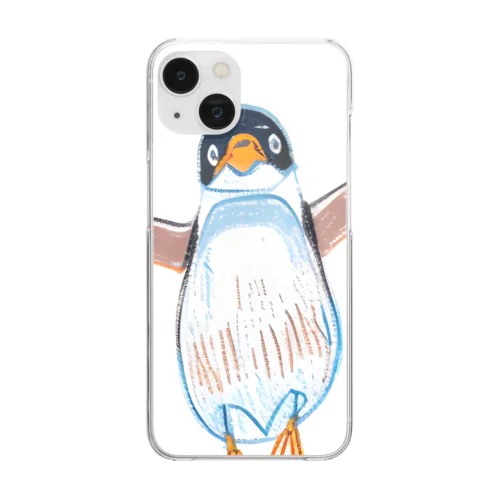 空飛ぶペンギン Clear Smartphone Case