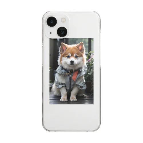 おしゃれな犬 Clear Smartphone Case