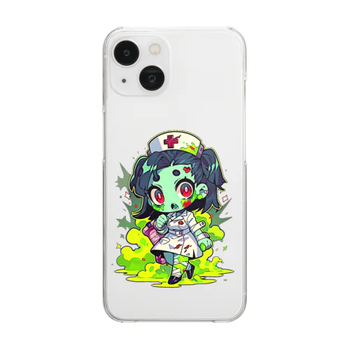 ハロウィンナース Clear Smartphone Case