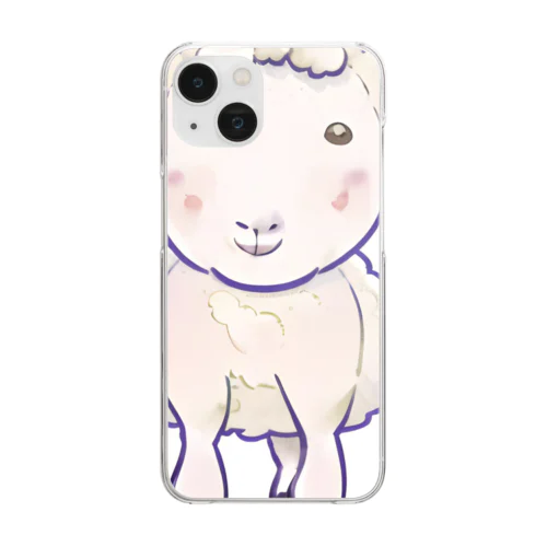 可愛い羊 Clear Smartphone Case