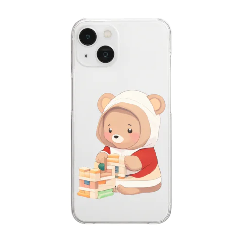 パーカーくまさん Clear Smartphone Case