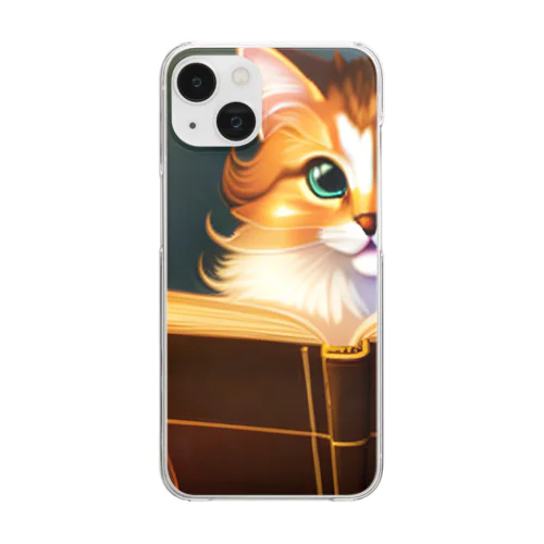 可愛らしい猫のイラストグッズ Clear Smartphone Case
