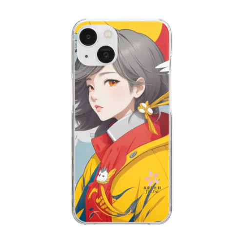 大正レトロJYOSI　レイナ【ロゴ入り】 Clear Smartphone Case