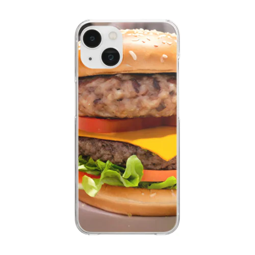 ハンバーガー Clear Smartphone Case