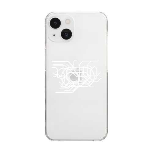 東京地下鉄路線図-東京メトロ路線図 ROUTE MAP TOKYO METROPOLITAN AREA-白ラインバージョン- Clear Smartphone Case