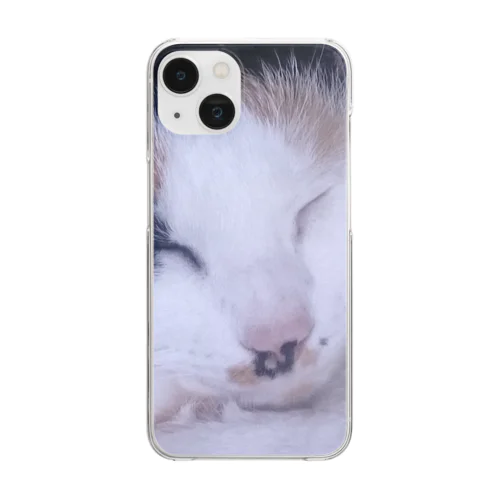 おやすみ猫 Clear Smartphone Case