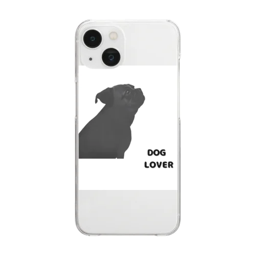 DOG LOVER（パグ） Clear Smartphone Case
