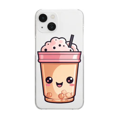 タピオカミルクティー Clear Smartphone Case