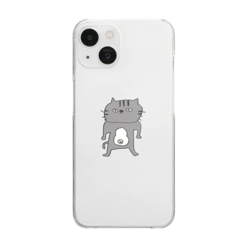 ふてねこ Clear Smartphone Case