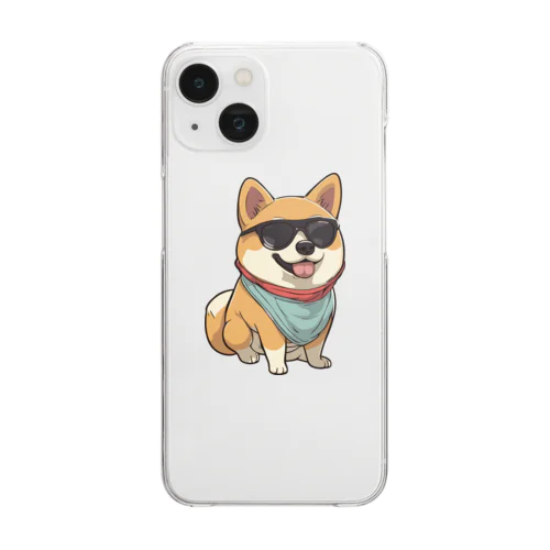 イカした柴犬 Clear Smartphone Case