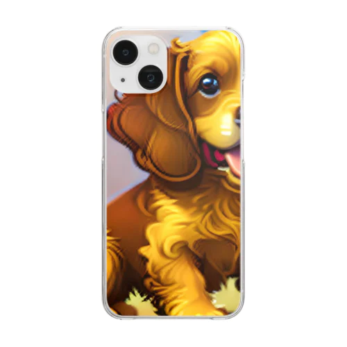 可愛い犬のイラストのグッズ Clear Smartphone Case