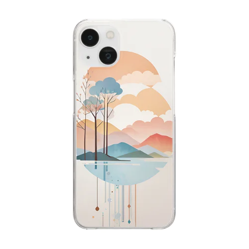 水彩画風アート "Water Art" Clear Smartphone Case