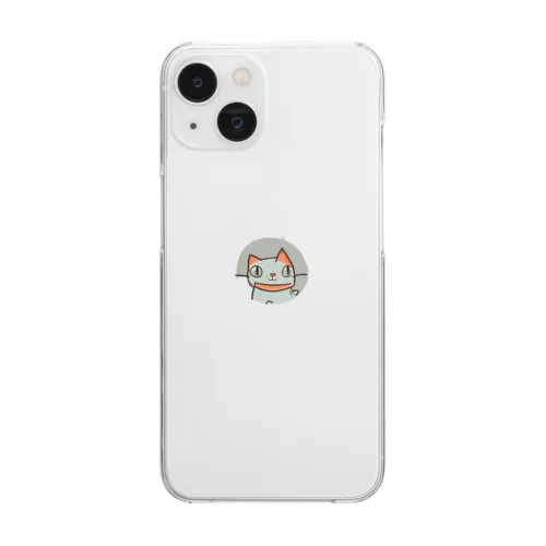 アーティスト風猫ロゴ Clear Smartphone Case