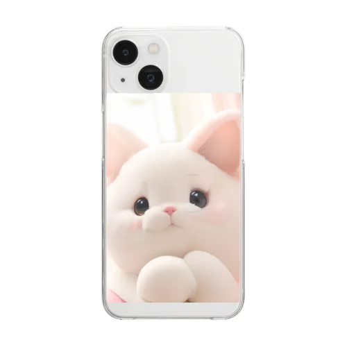 おねがいネコちゃん Clear Smartphone Case