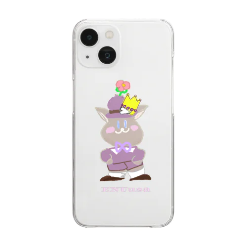 うさぎ の えぬうさ Clear Smartphone Case