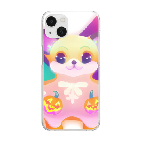 ハロウィン限定！クッキーチワワとこうもりのハロウィン・フェスティバル Clear Smartphone Case