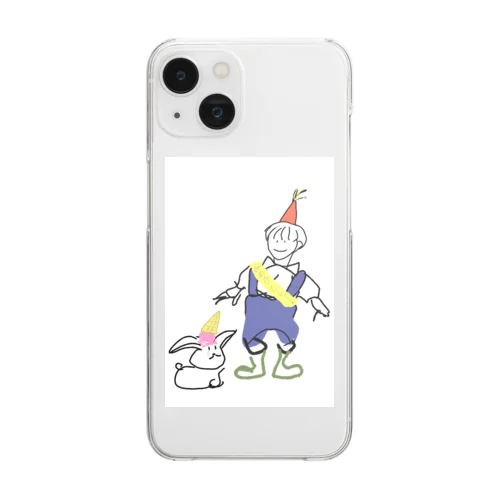 アイス べっちょん うさぎ Clear Smartphone Case