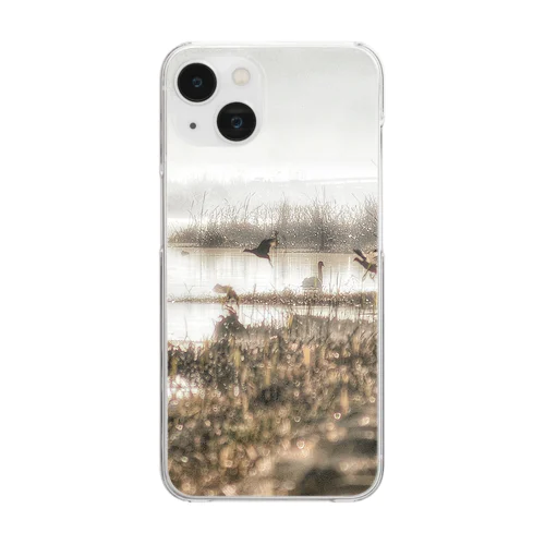 白鳥と鴨たち Clear Smartphone Case