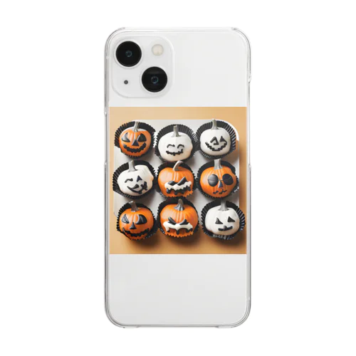 ハロウィンお菓子なキャラクターズ Clear Smartphone Case