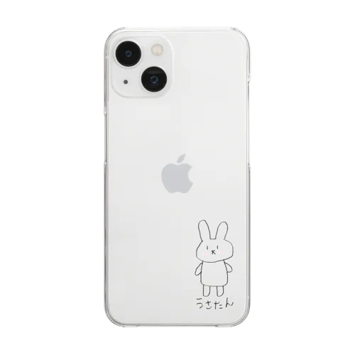 うさぎのうさたん Clear Smartphone Case